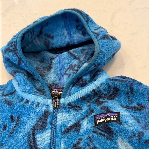 Patagonia Kids Synchilla Blue Fleece Jacket Size 4T - Picture 3 of 6